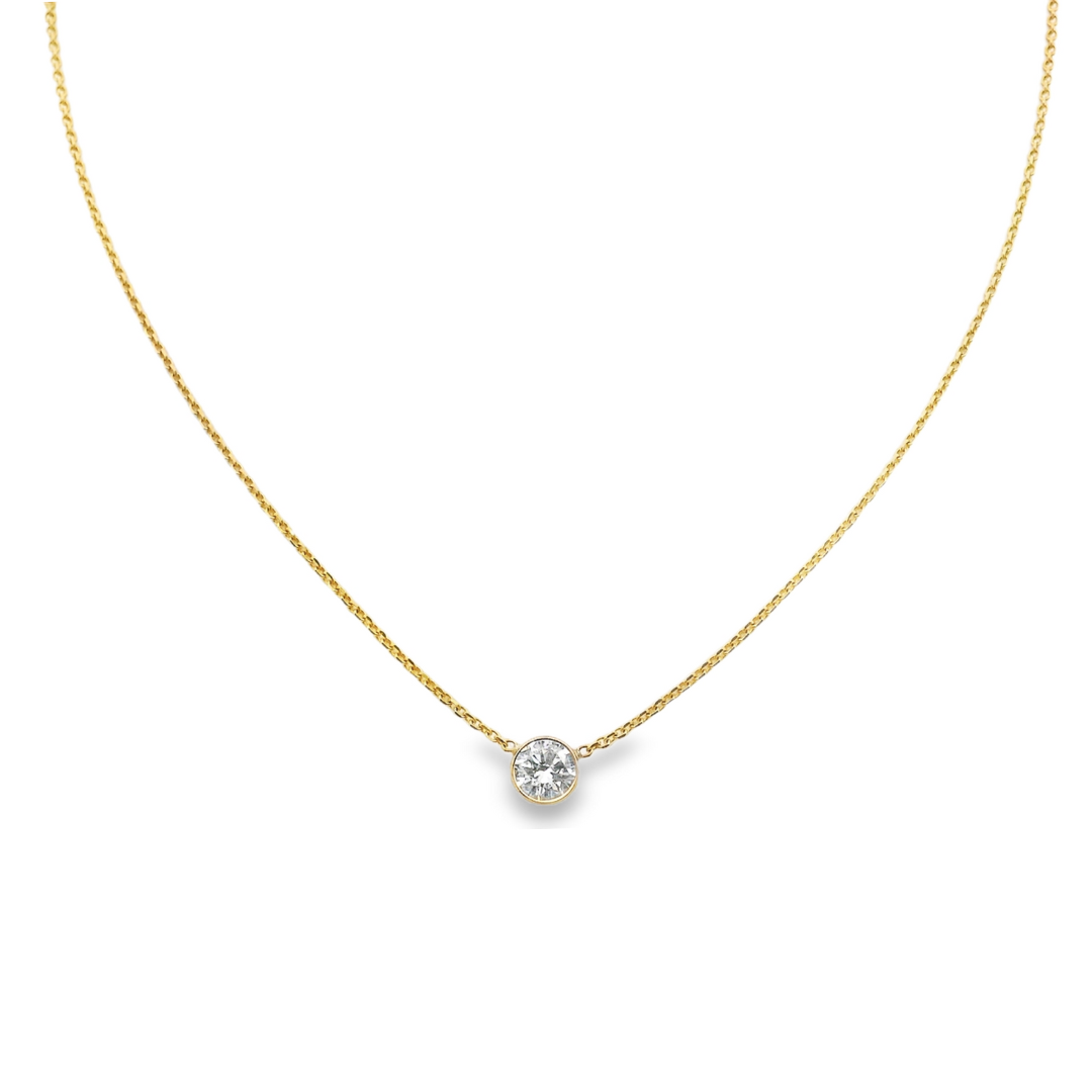 14K Yellow Gold - Diamond Necklace - J36299
