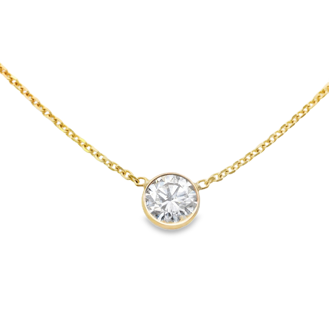 14K Yellow Gold - Diamond Necklace - J36299