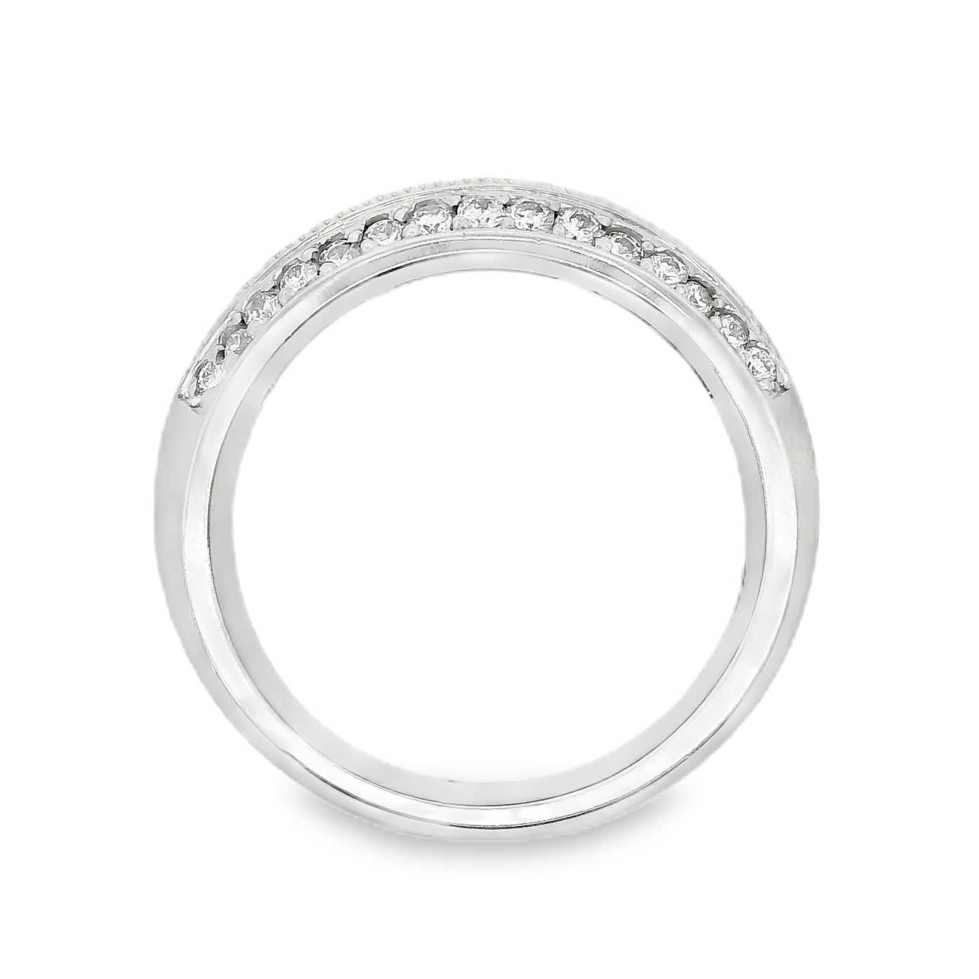 14K White Gold - Diamond Fashion Band - 14541