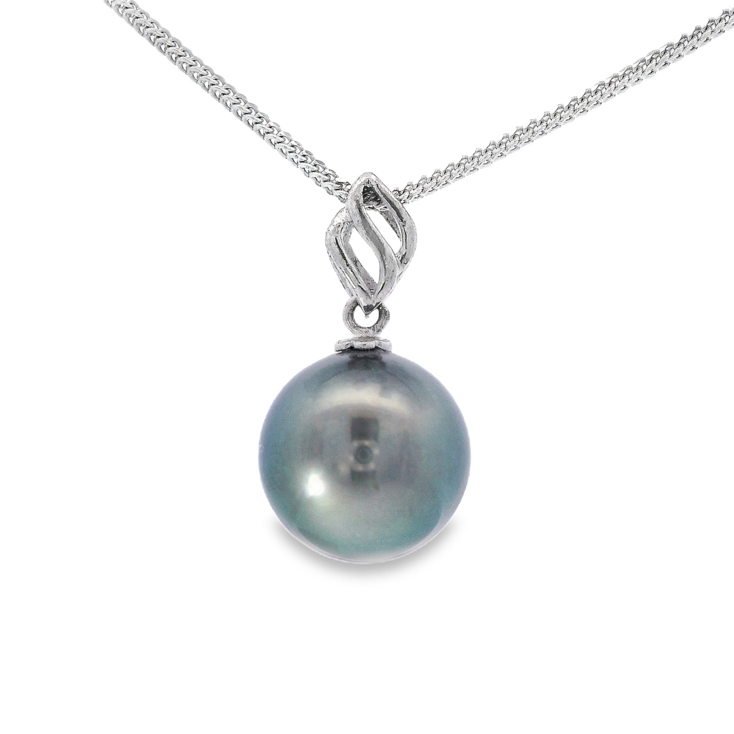 Sterling Silver - Grey Pearl Pendant - 16593