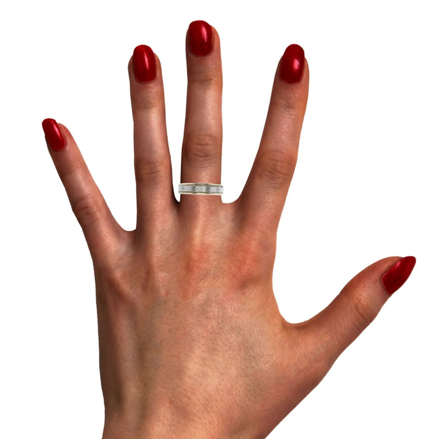 Platinum & 18K White Gold - Diamond Eternity Band - 19094