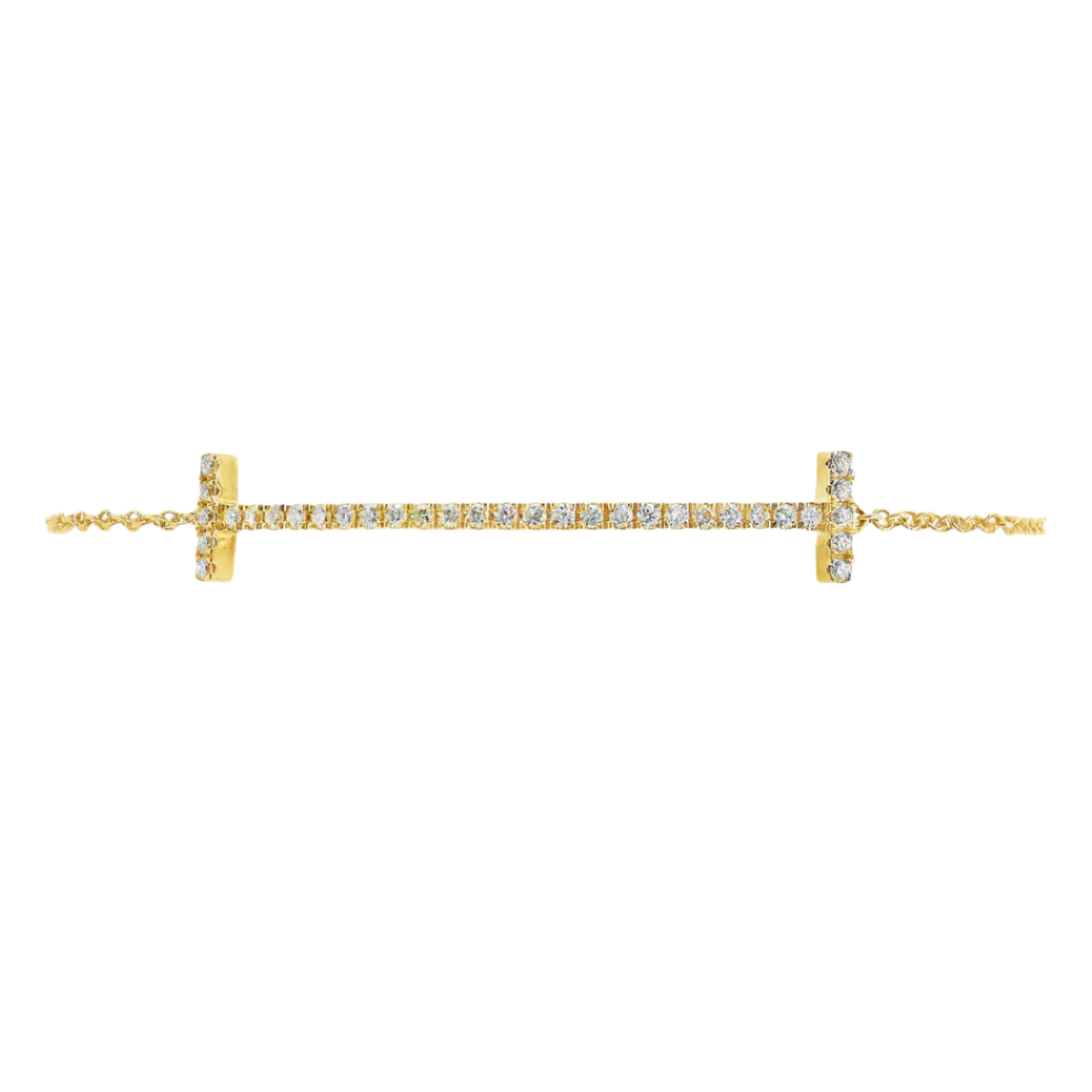 18K Yellow Gold - Diamond Bracelet - J35759