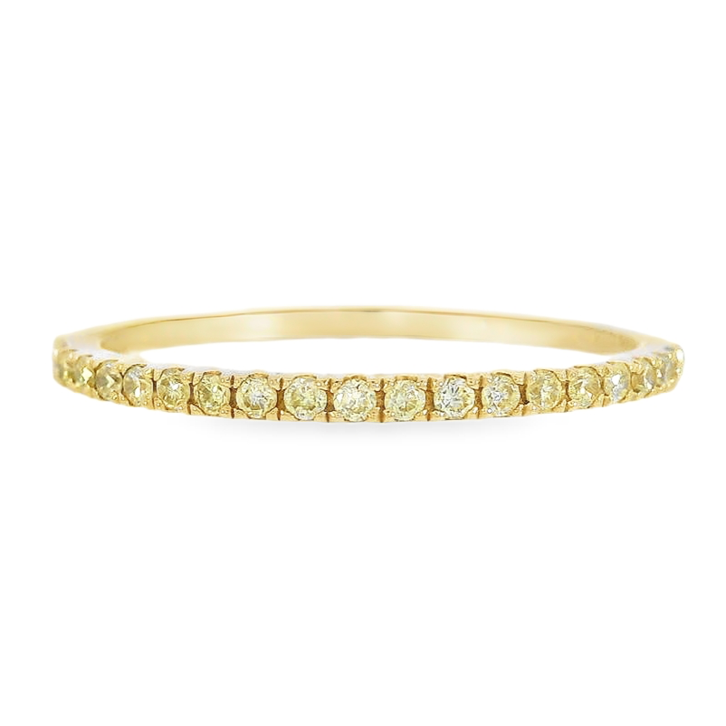 14K Yellow Gold - Yellow Diamond Band - 21526