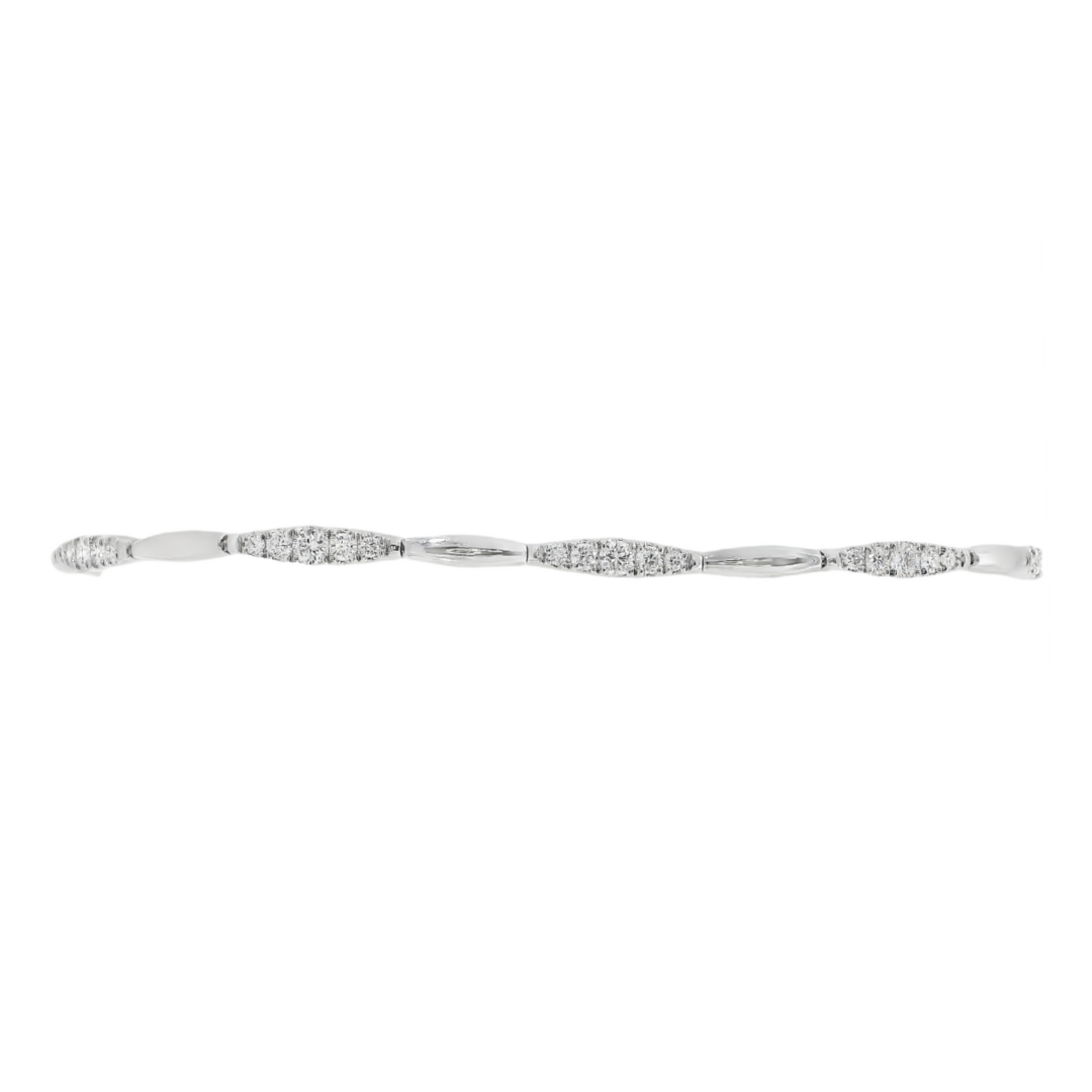 18K White Gold - Diamond Bracelet - J37166