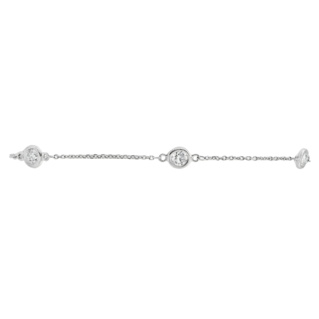 14K White Gold - Diamond Bracelet - J35852
