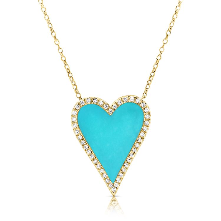 14KY Hearts & Love Pendant Necklace-KVN00004TQ
