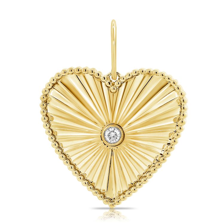 14KY Diamond Heart Pendant-JJP0048-004