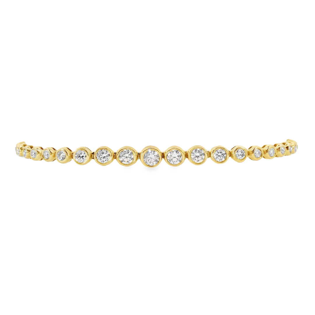 14K Yellow Gold - Diamond Bolo Bracelet - J35295