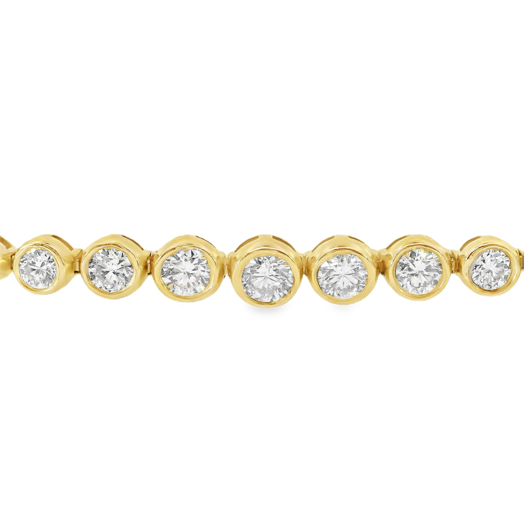 14K Yellow Gold - Diamond Bolo Bracelet - J35295
