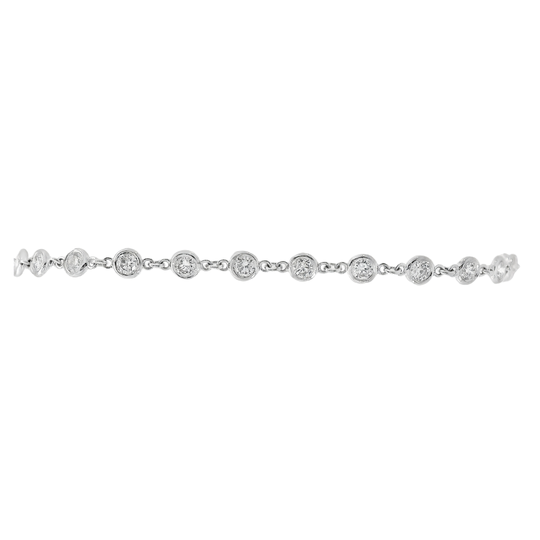 14K White Gold - Diamond Bracelet - J37518