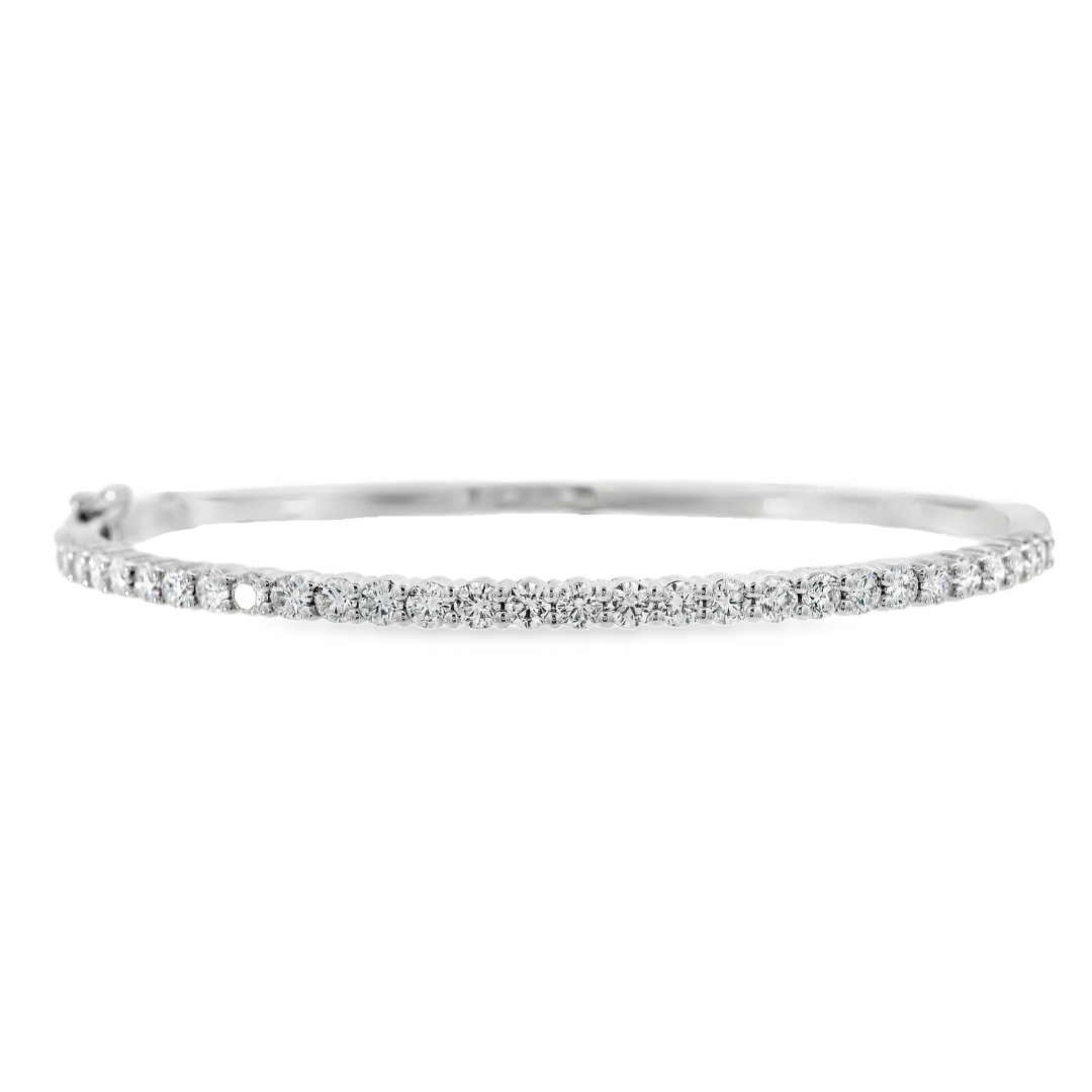 18K White Gold - Bangle Bracelet - J37114