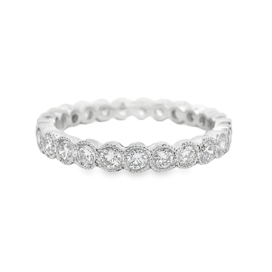 18K White Gold - Diamond Eternity Band - J34710
