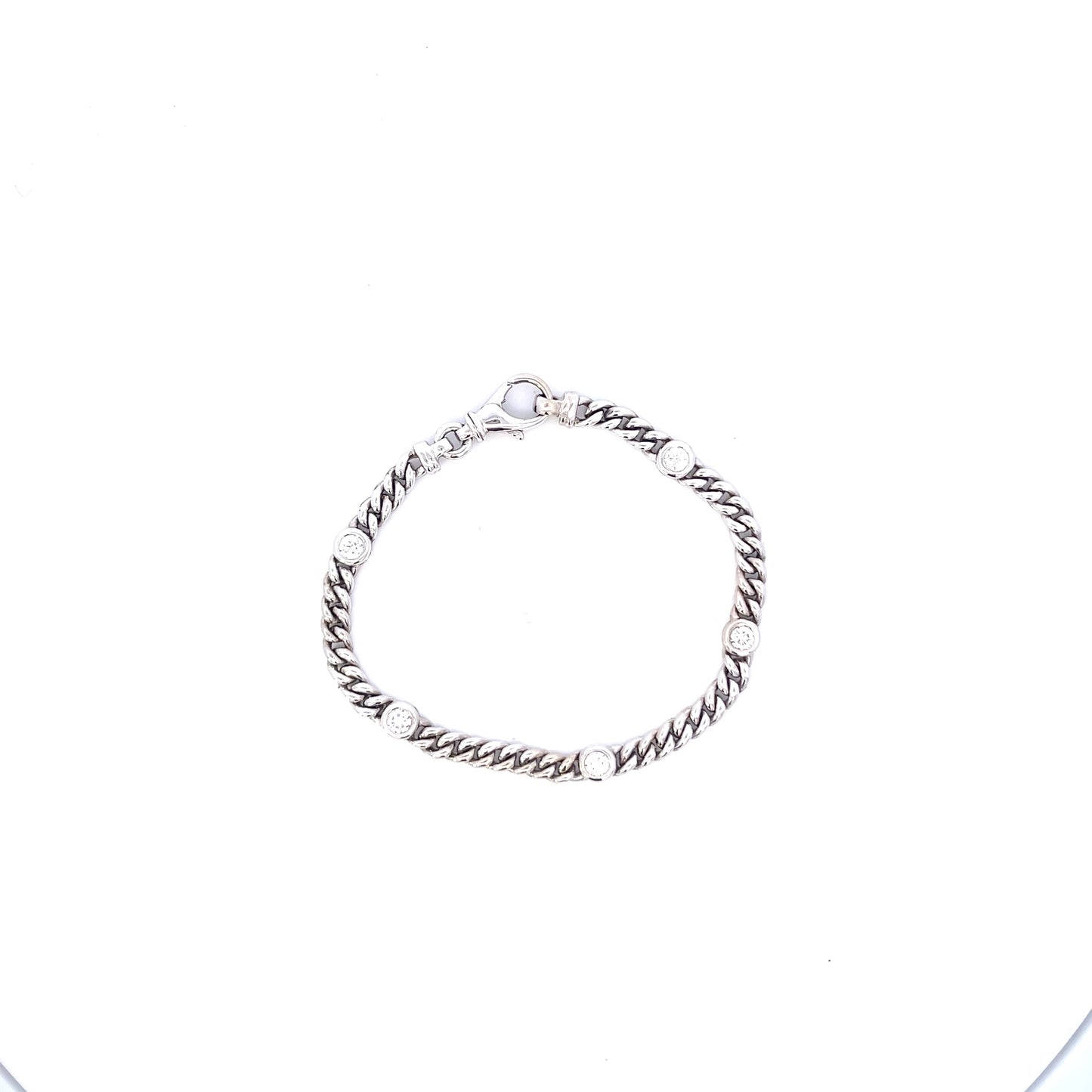 14 kt White gold diamond bracelet