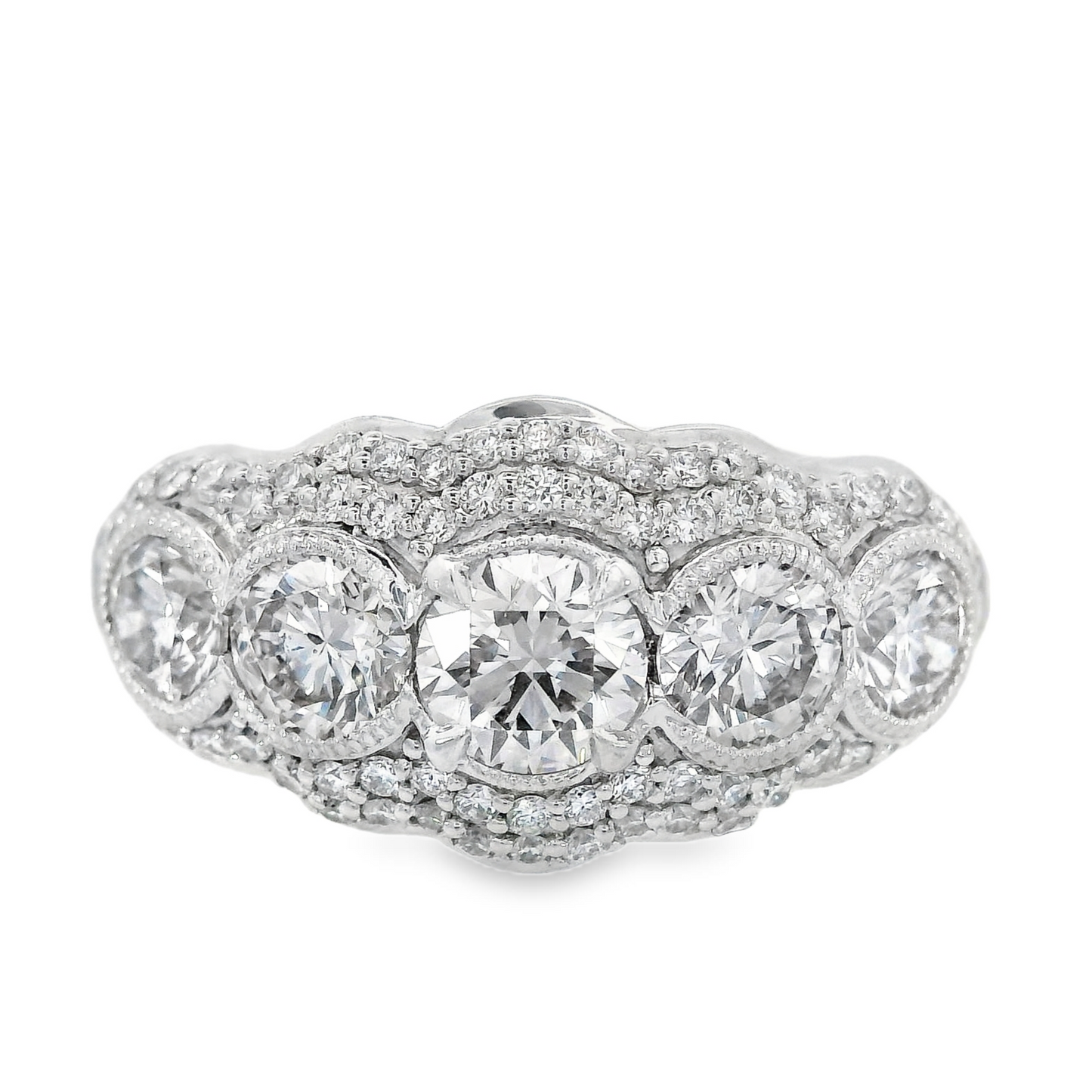 18K White Gold - Diamond Band - J31082