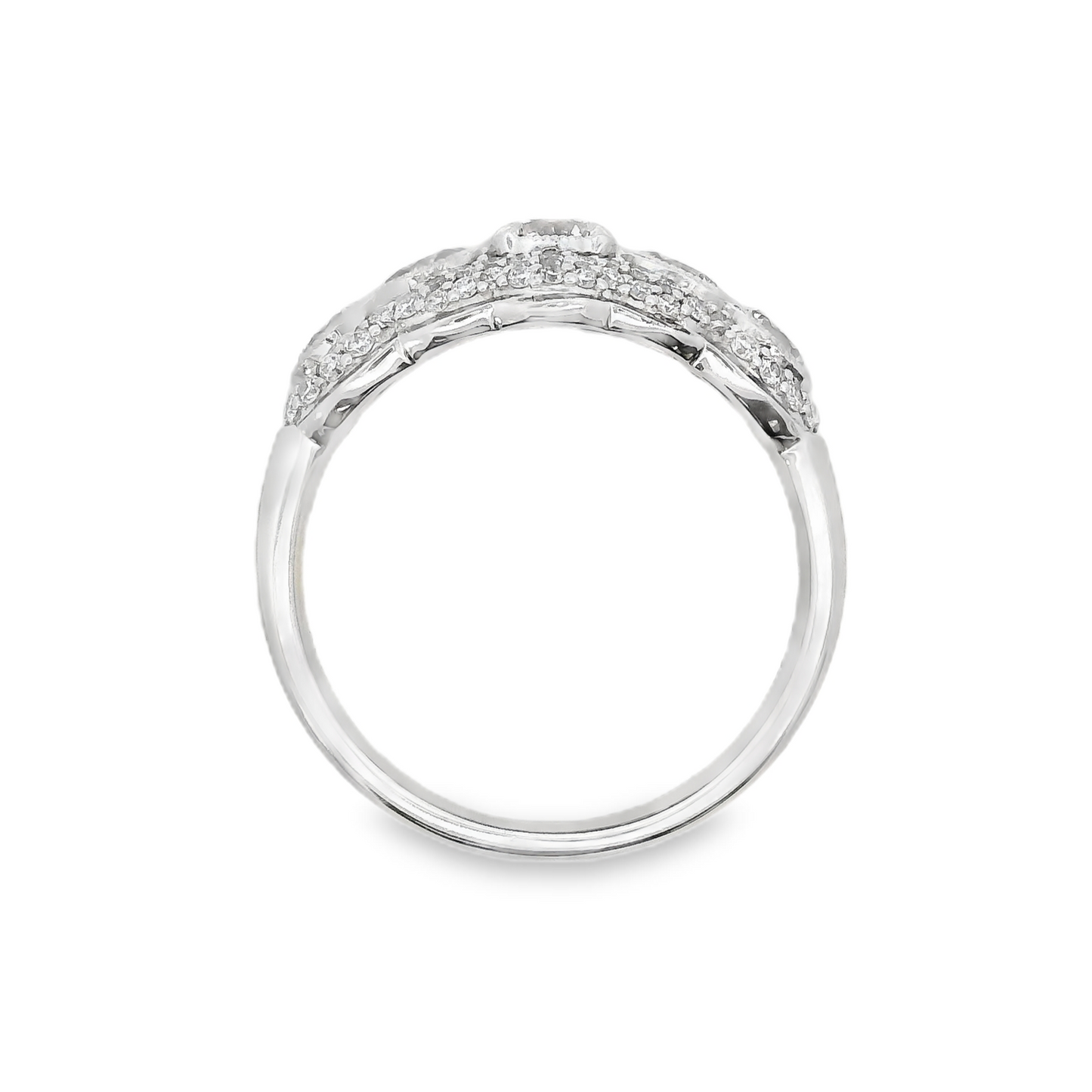 18K White Gold - Diamond Band - J31082