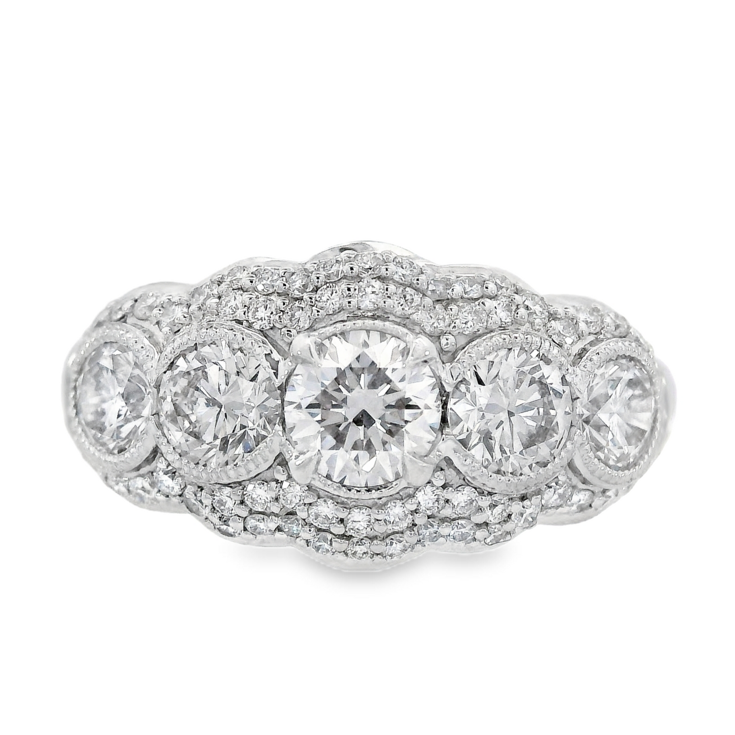 18K White Gold - Diamond Band - J31082