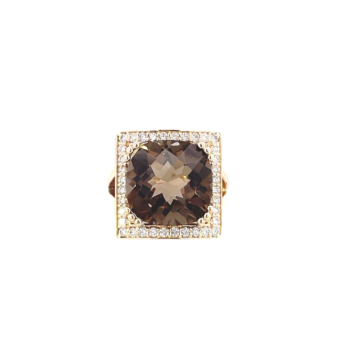 14K Yellow Gold - Smokey Topaz Fashion Band - J31601