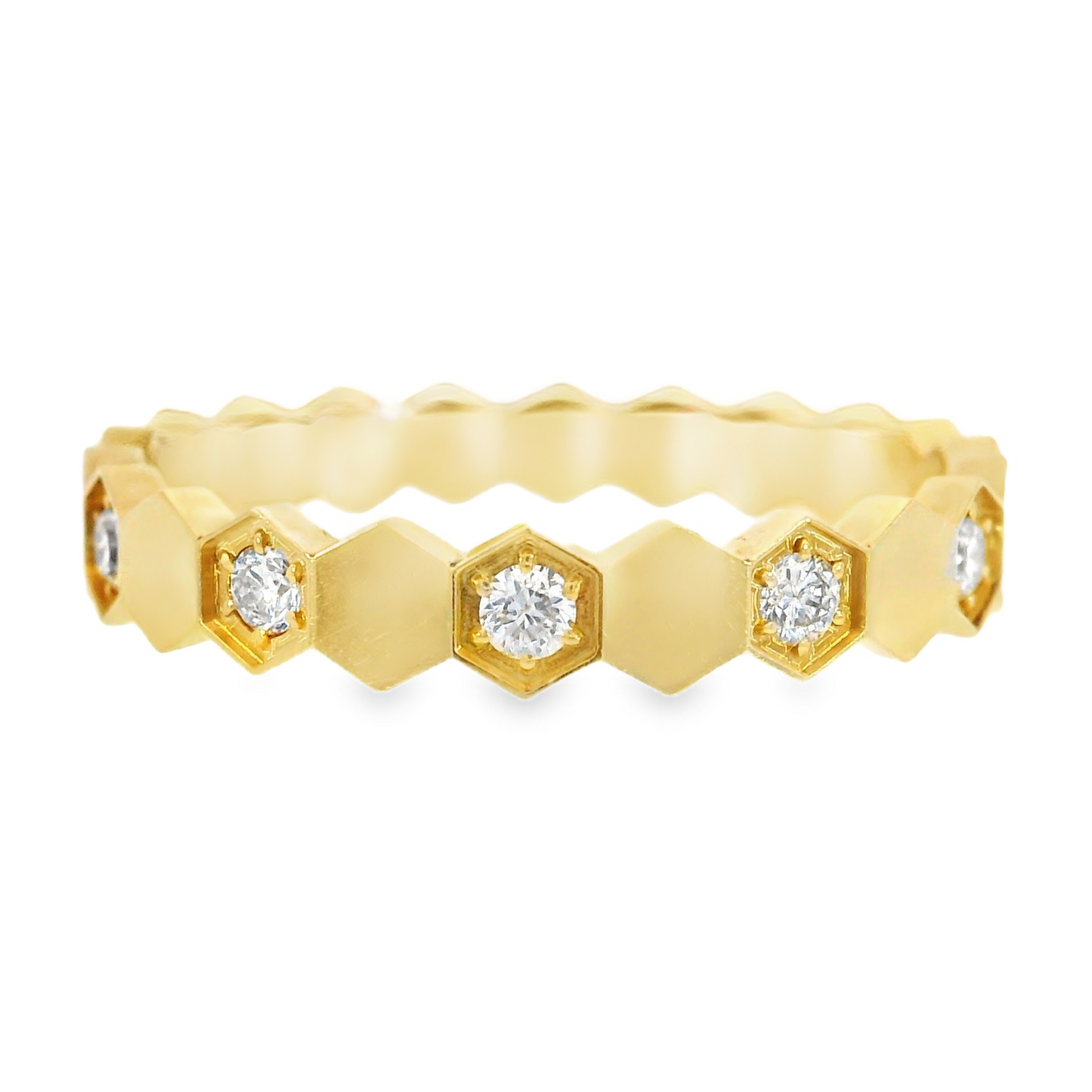 18K Yellow Gold - Diamond Fashion Band - J31956