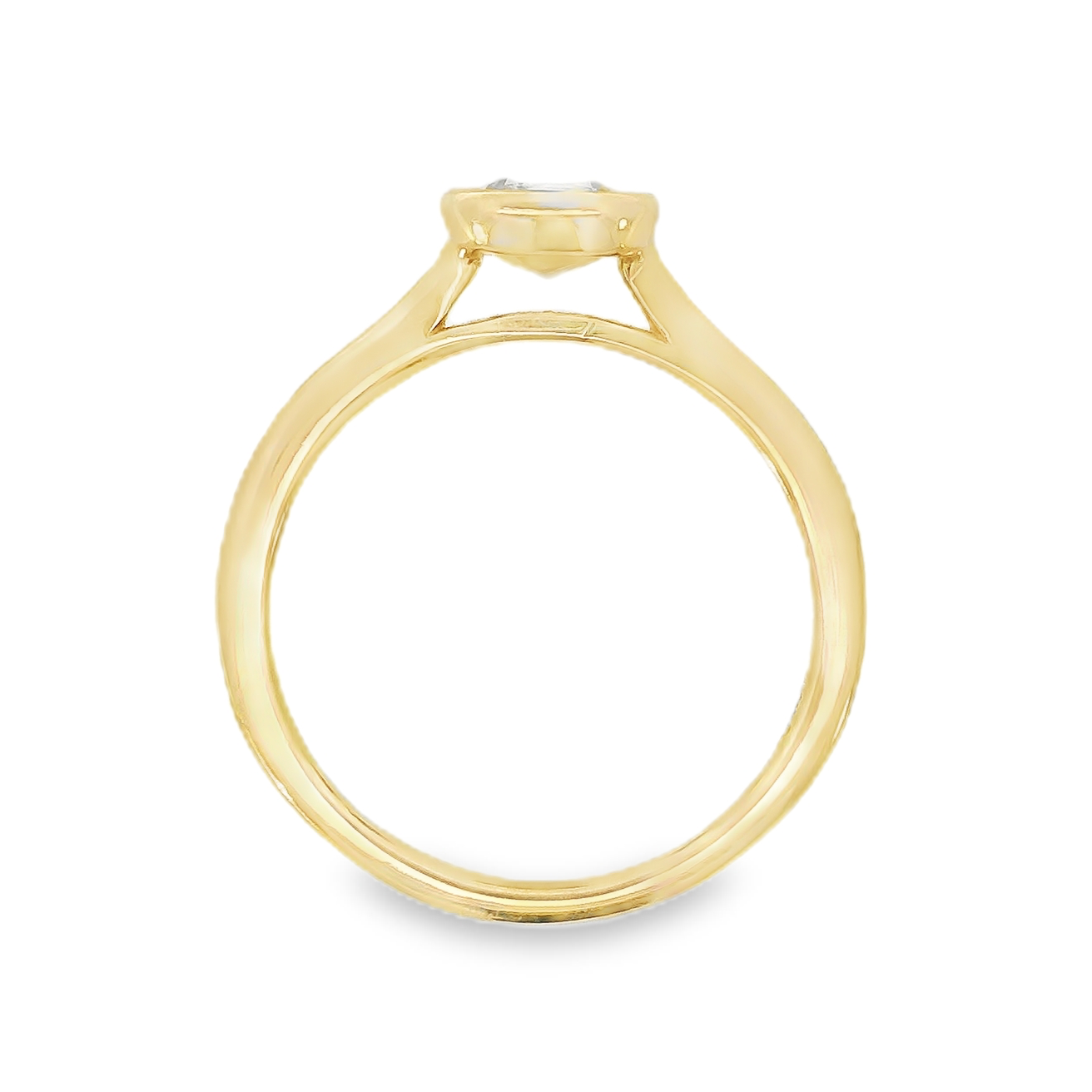 18K Yellow Gold - Fancy Yellow Solitaire Ring - J34273