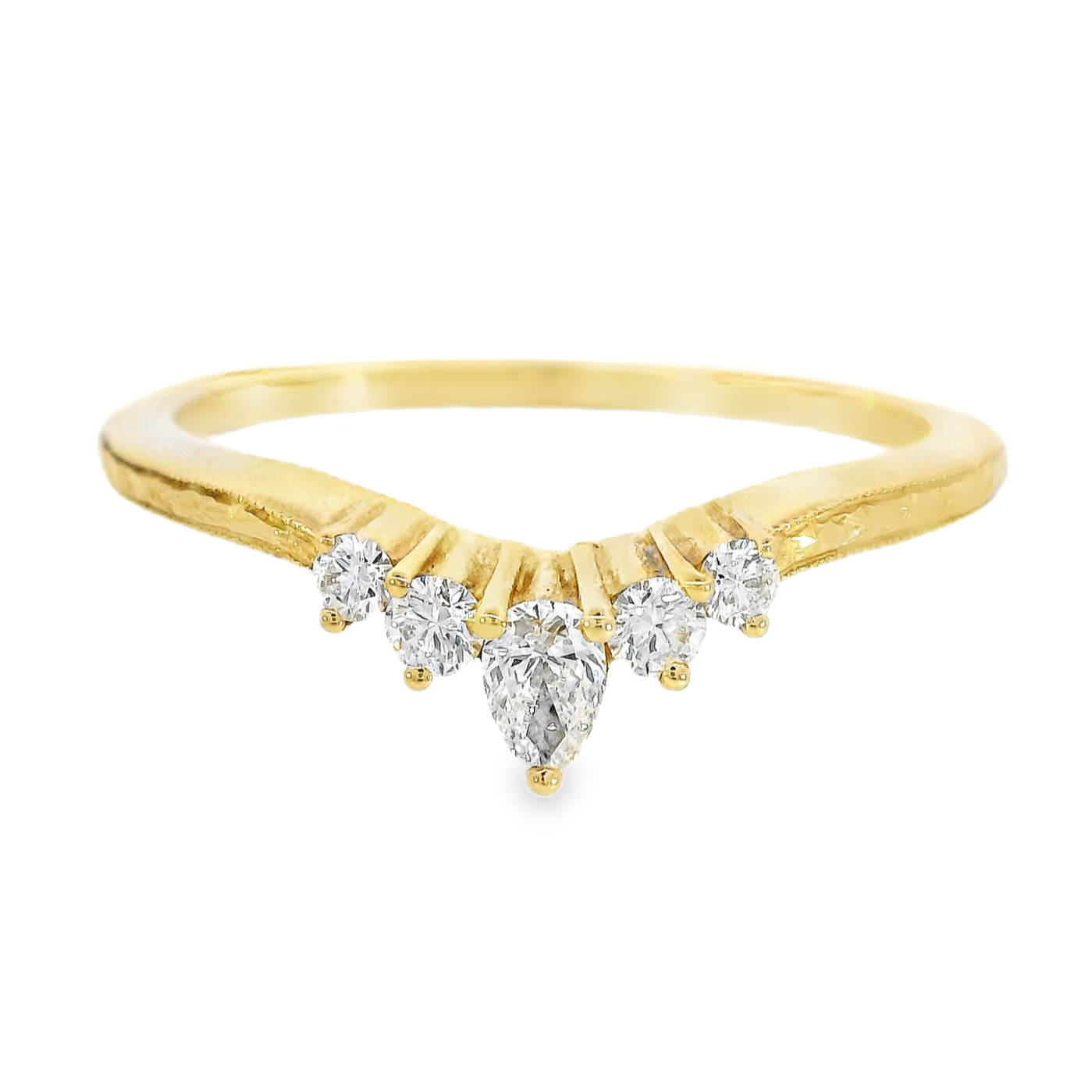 18K Yellow Gold - Ladies Diamond Band - J34833