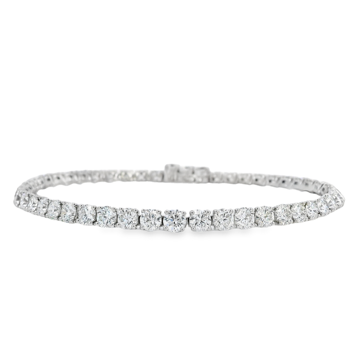 18K White Gold - Diamond Tennis Bracelet - J35168