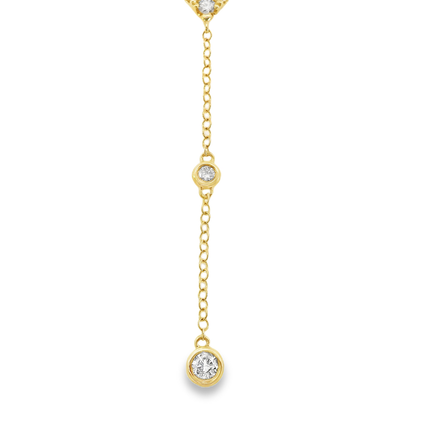 18K Yellow Gold - Diamond Fashion Necklace - J35446