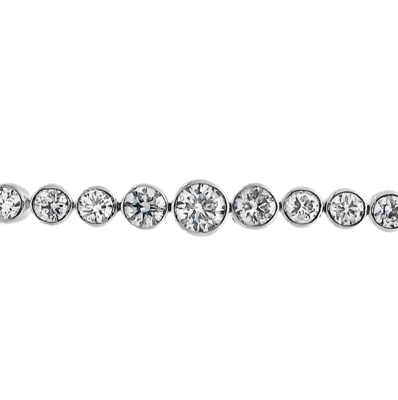 14K White Gold - Diamond Bracelet - J35482