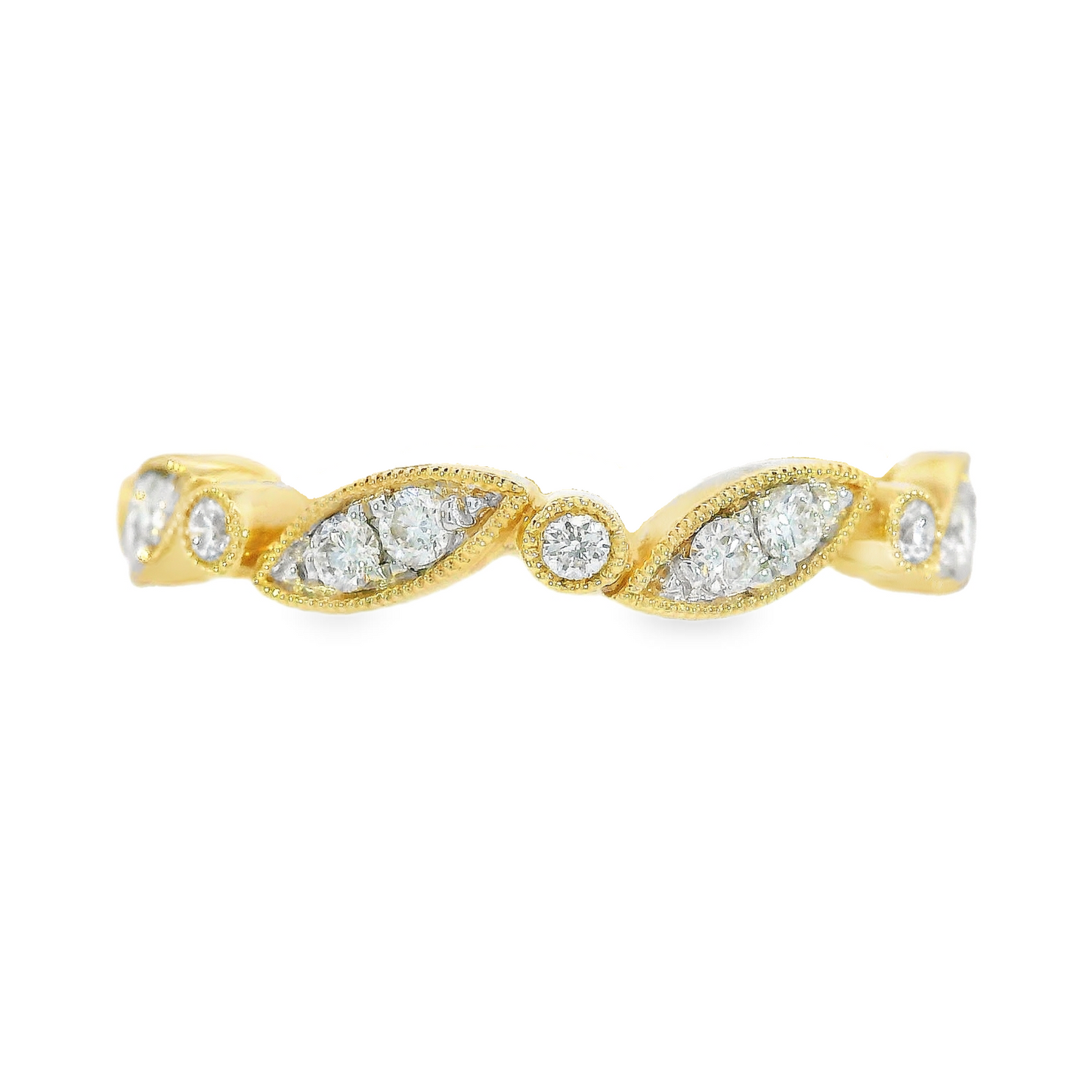 14K Yellow Gold - Ladies Diamond Band - J35584