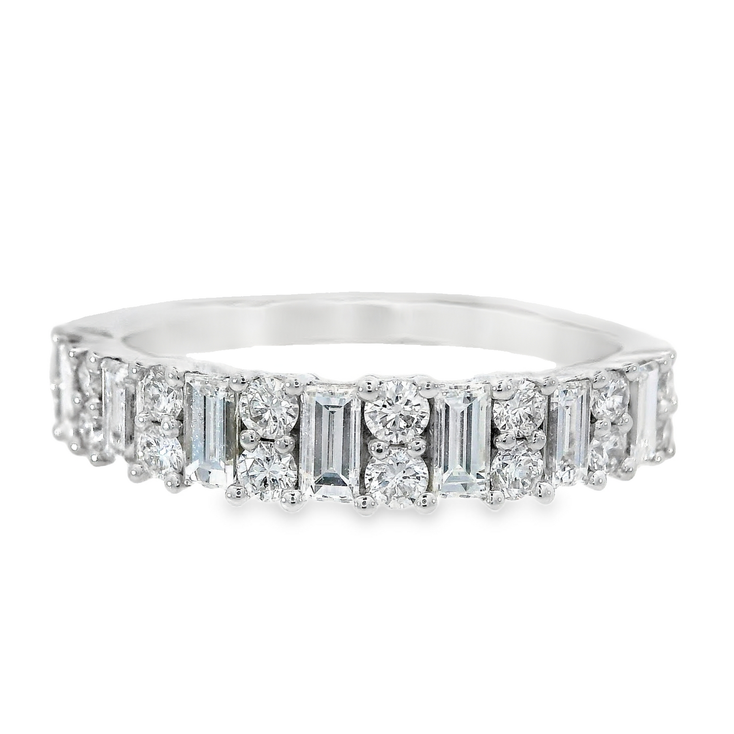 18K White Gold - Diamond Band - J35618