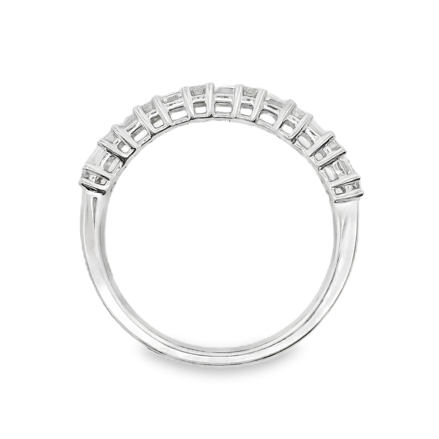 18K White Gold - Diamond Band - J35618
