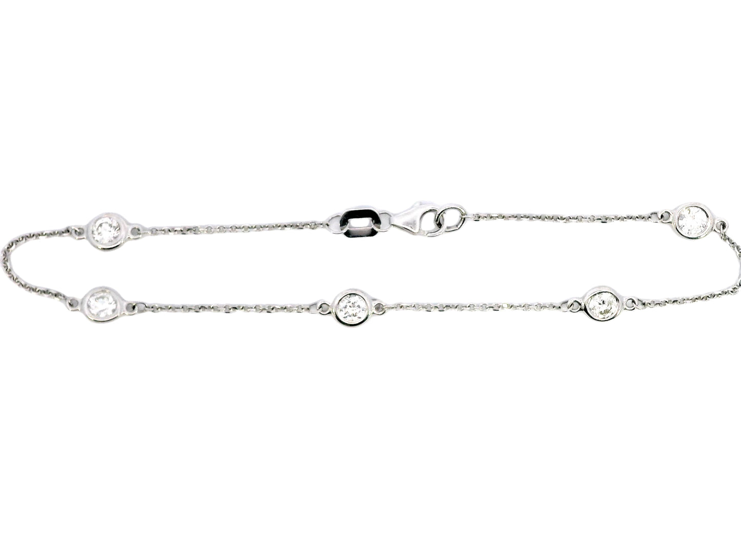 14K White Gold - Diamond Bracelet - J35852