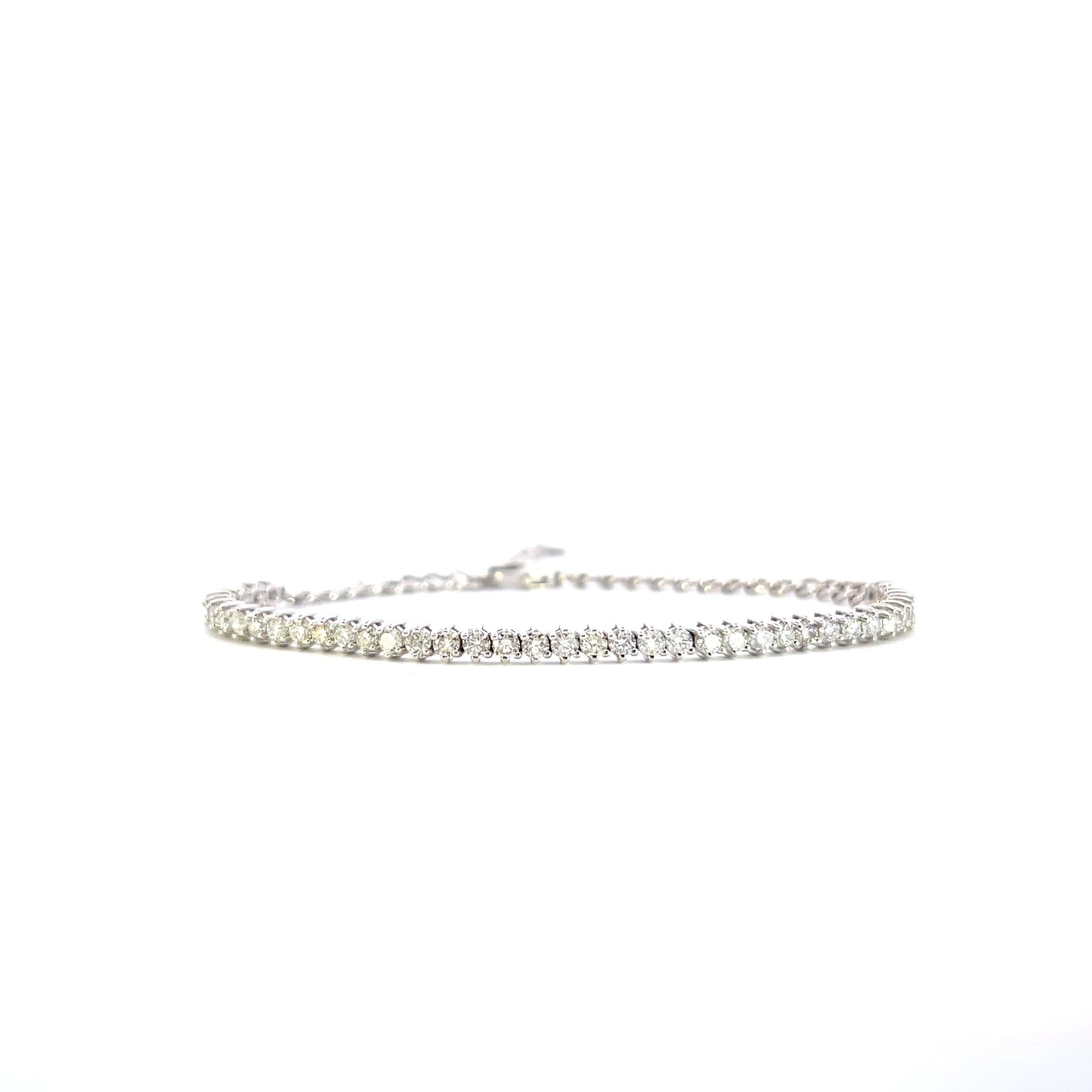 14 kt White gold diamond bracelet