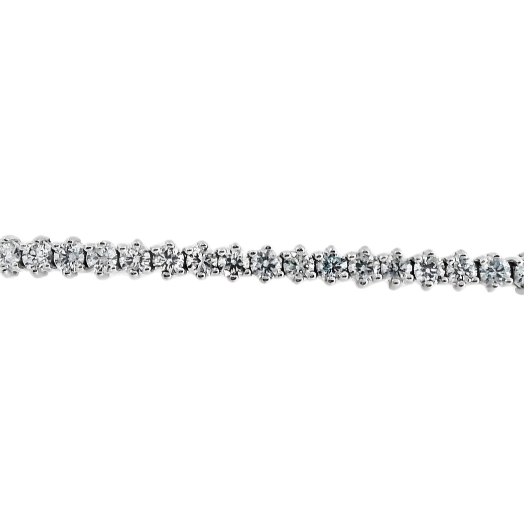 14K White Gold - Diamond Bracelet - J35854