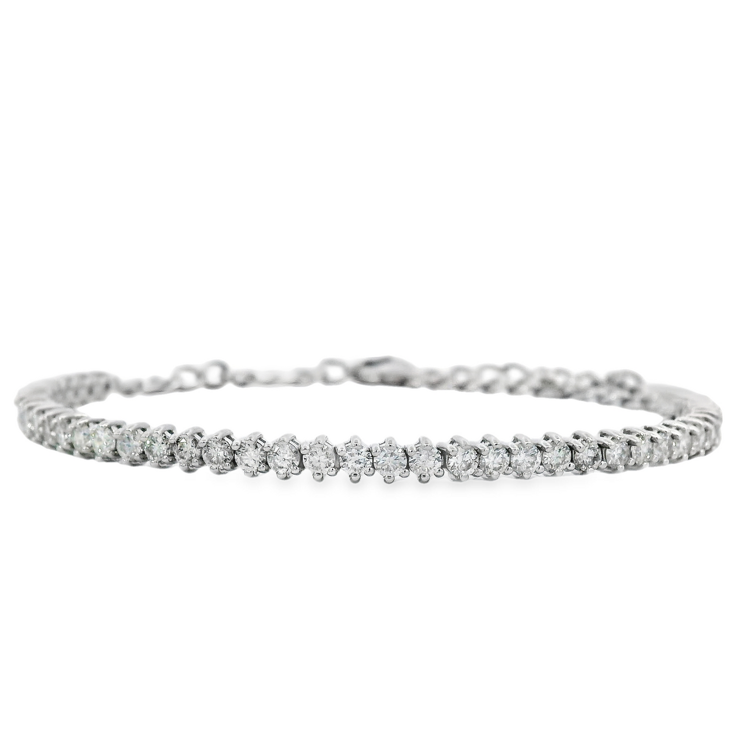 14K White Gold - Diamond Bracelet - J35854
