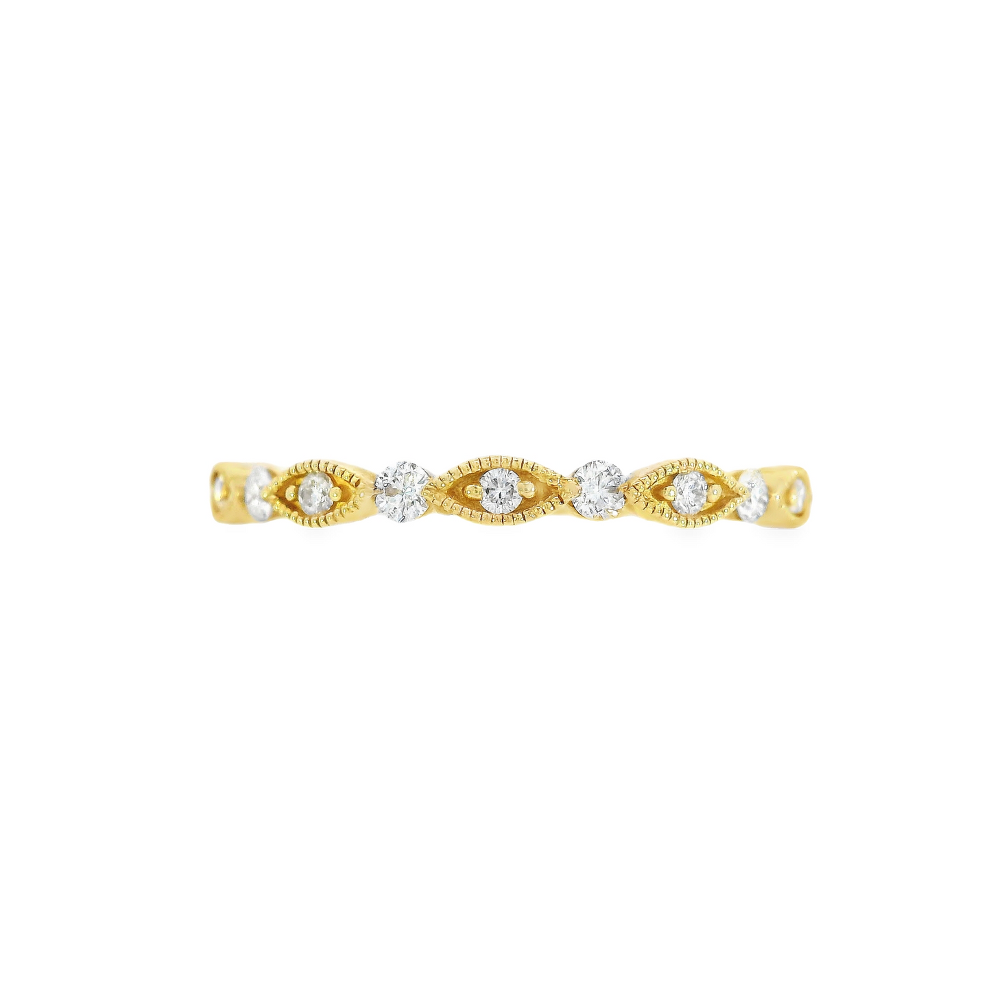 18K Yellow Gold - Diamond Band - J35905