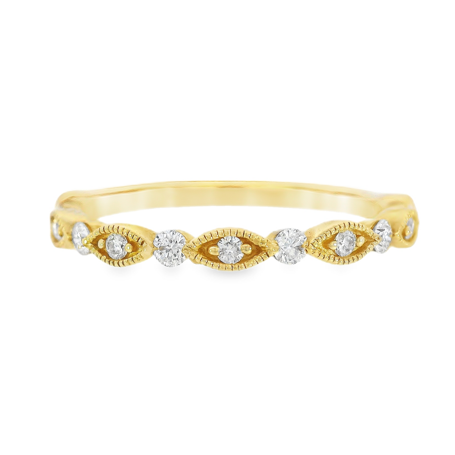 18K Yellow Gold - Diamond Band - J35906