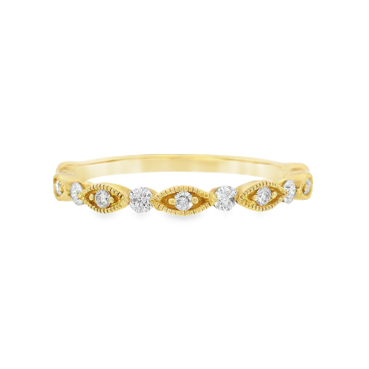 18K Yellow Gold - Diamond Band - J35905