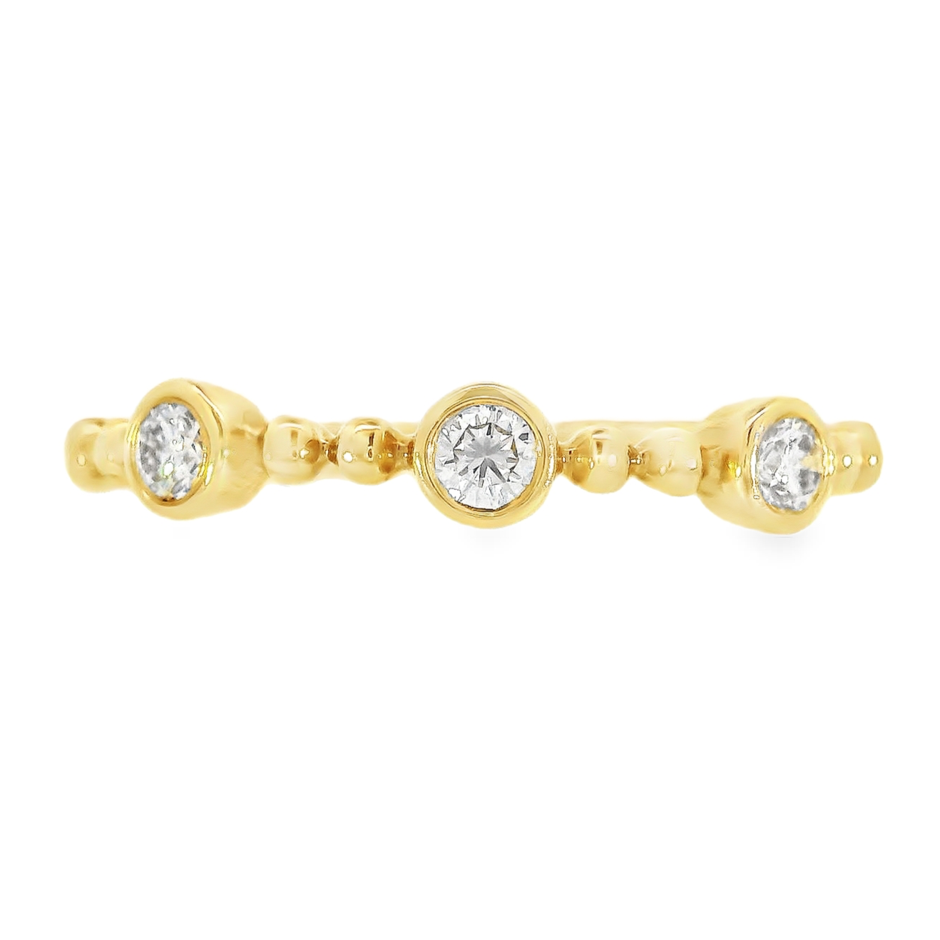 18K Yellow Gold - Ladies Diamond Band - J36145