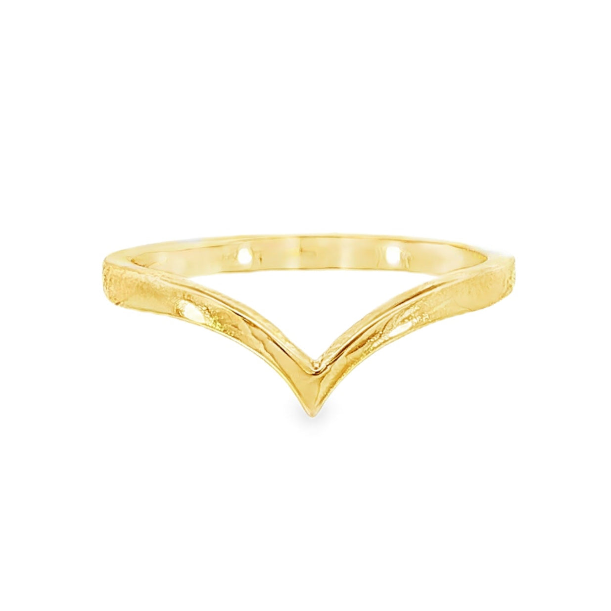 14K Yellow gold chevron band. Item J36154 - ABC Jewelry Co