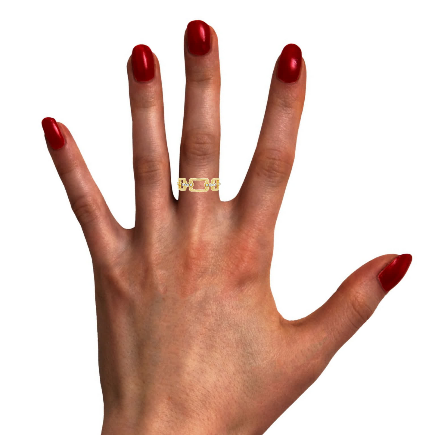 14K Yellow Gold - Diamond Fashion Band - J36243