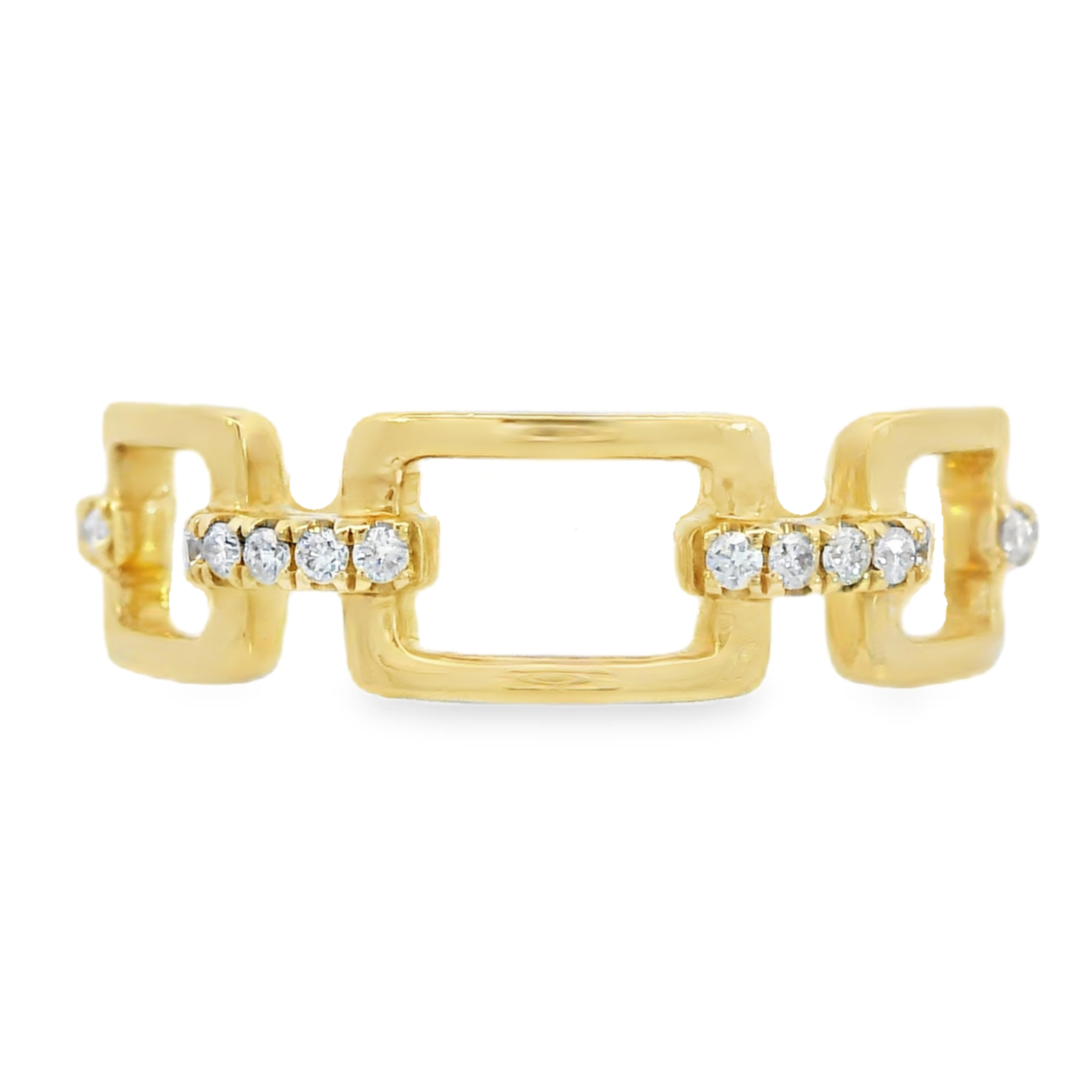 14K Yellow Gold - Diamond Fashion Band - J36243