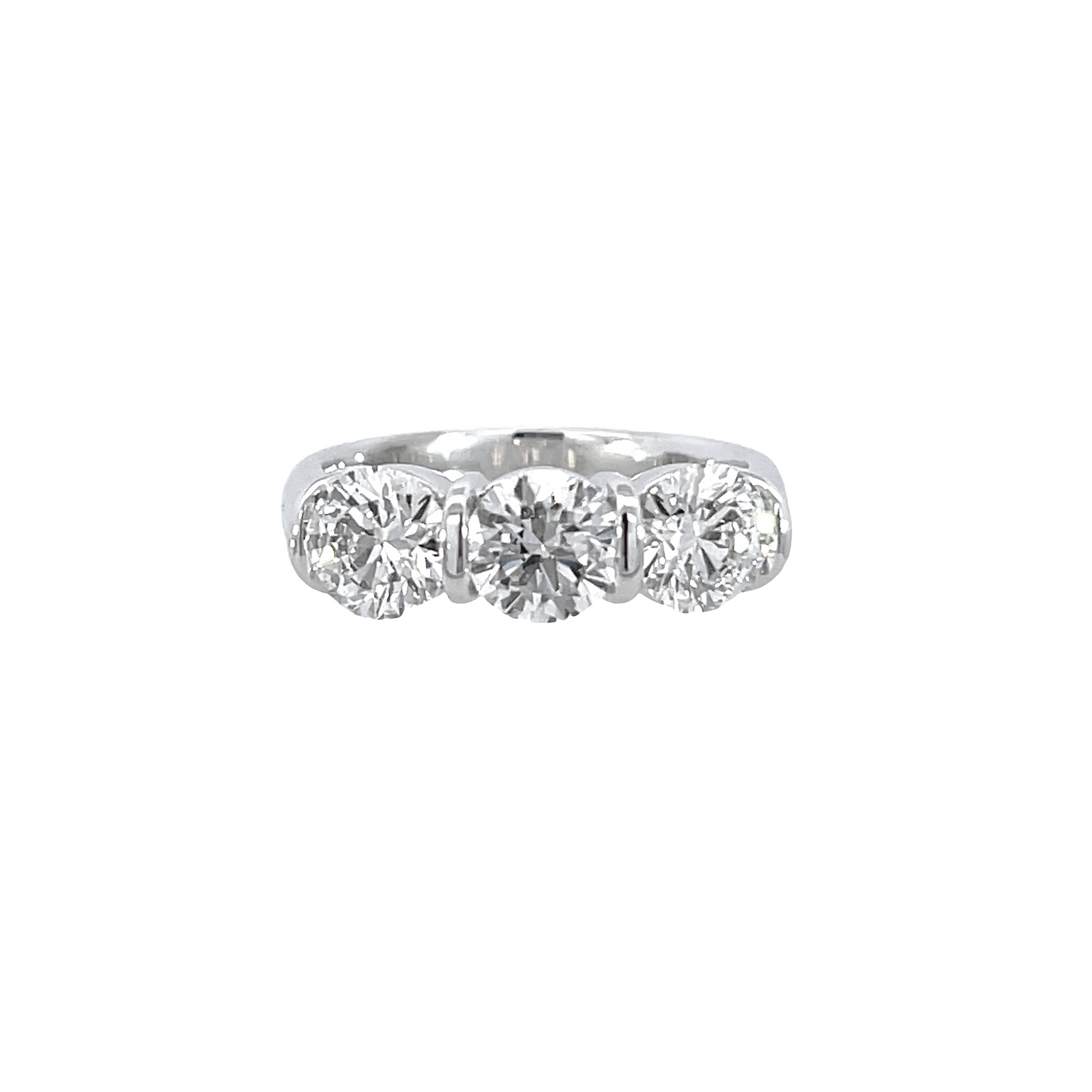 14KW Three Stone Diamond Ring