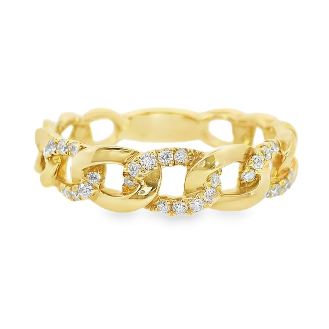 18K Yellow Gold - Diamond Fashion Band - J37176
