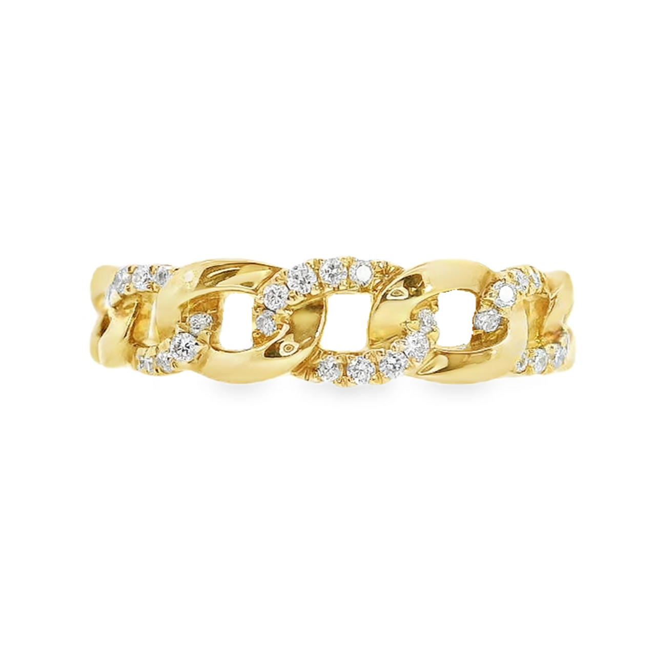 18K Yellow Gold - Diamond Fashion Band - J37176