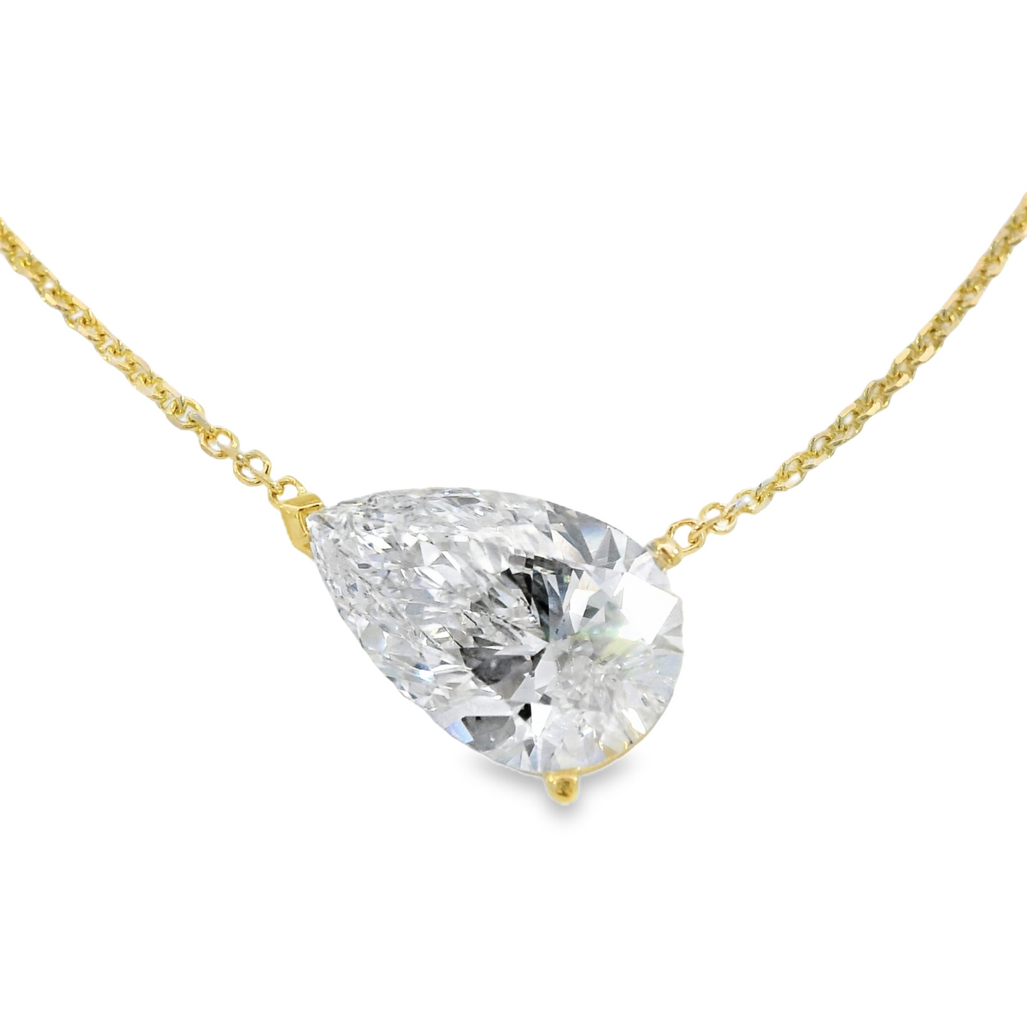 14K Yellow Gold - Lab Grown Diamond Necklace - J37226