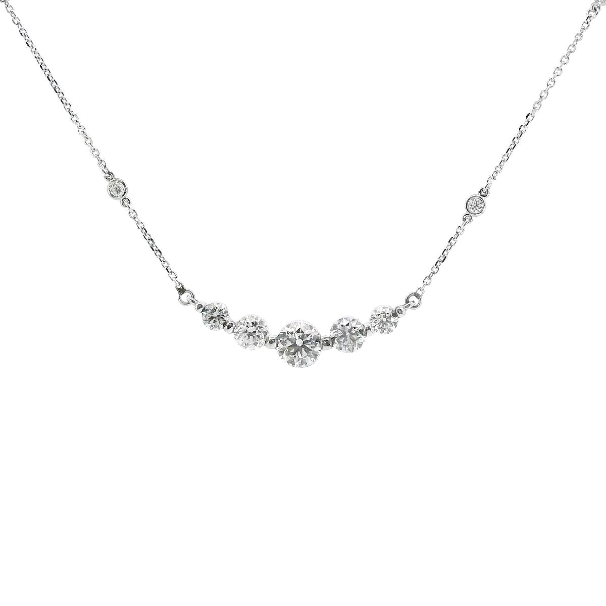 14K White Gold - Diamond Necklace - J37520