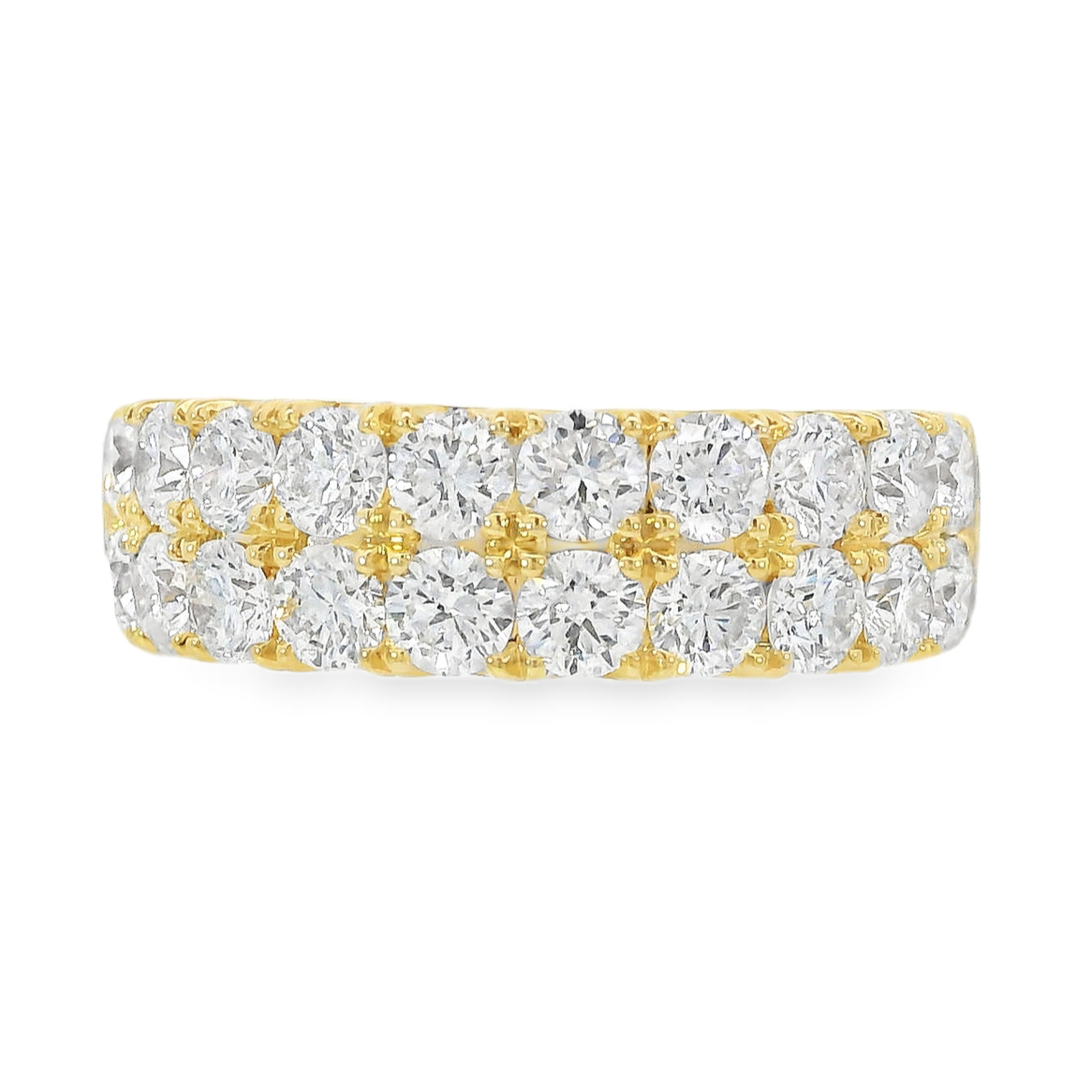 18K Yellow Gold - Diamond Band - J37974