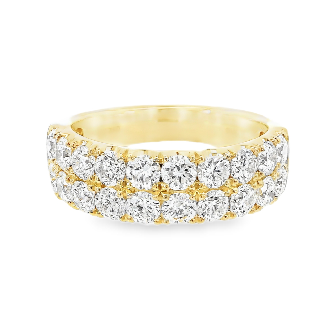 18K Yellow Gold - Diamond Band - J37974
