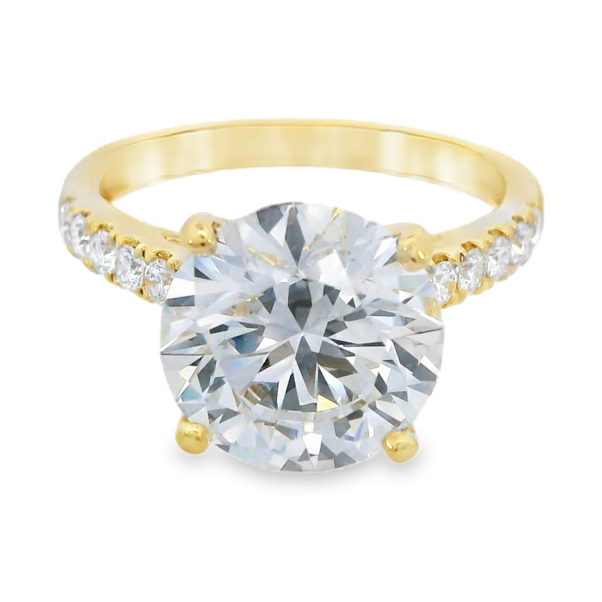 14K Yellow Gold - LAB GROWN DIAMOND Engagement Ring - J38005