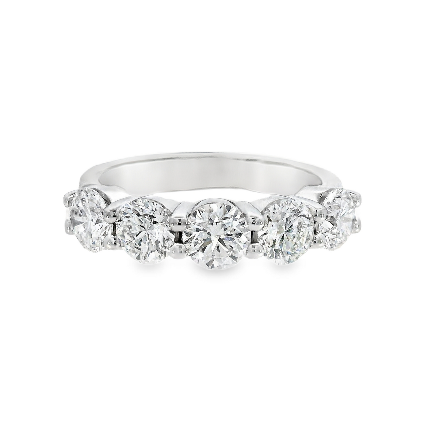 14K White Gold - Diamond Band - J38033